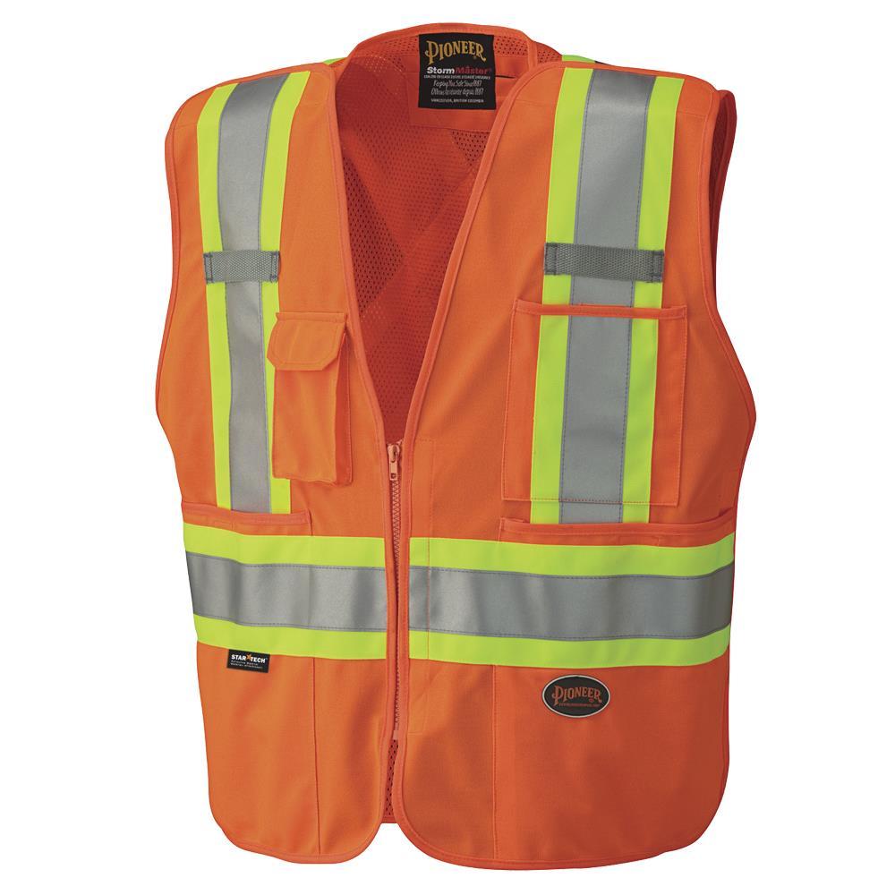 Tear-Away Safety Mesh Back Vest - Hi-Viz Orange - 5XL
