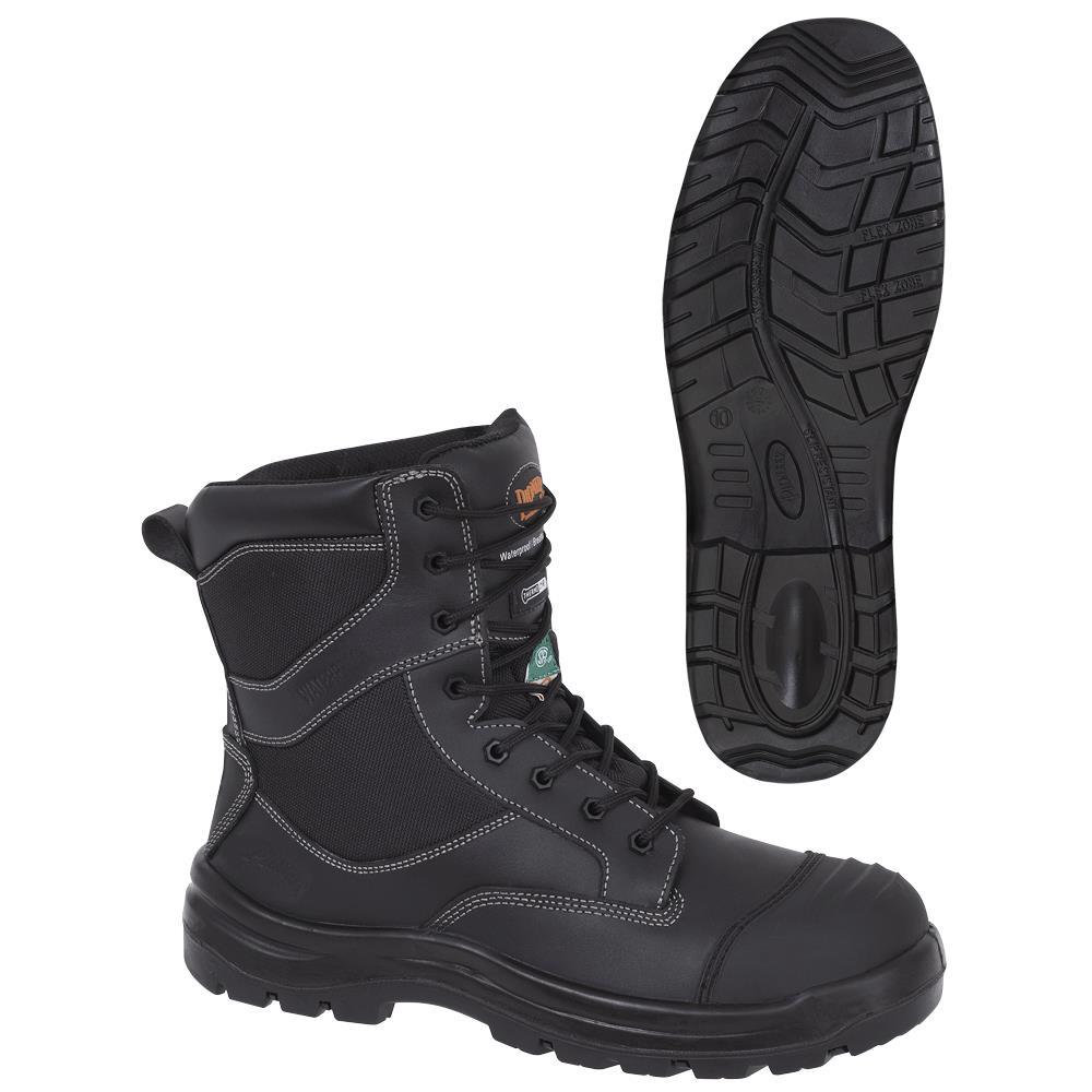 Black Composite Toe/Plate Metal-Free Leather Safety Work Boot - 13