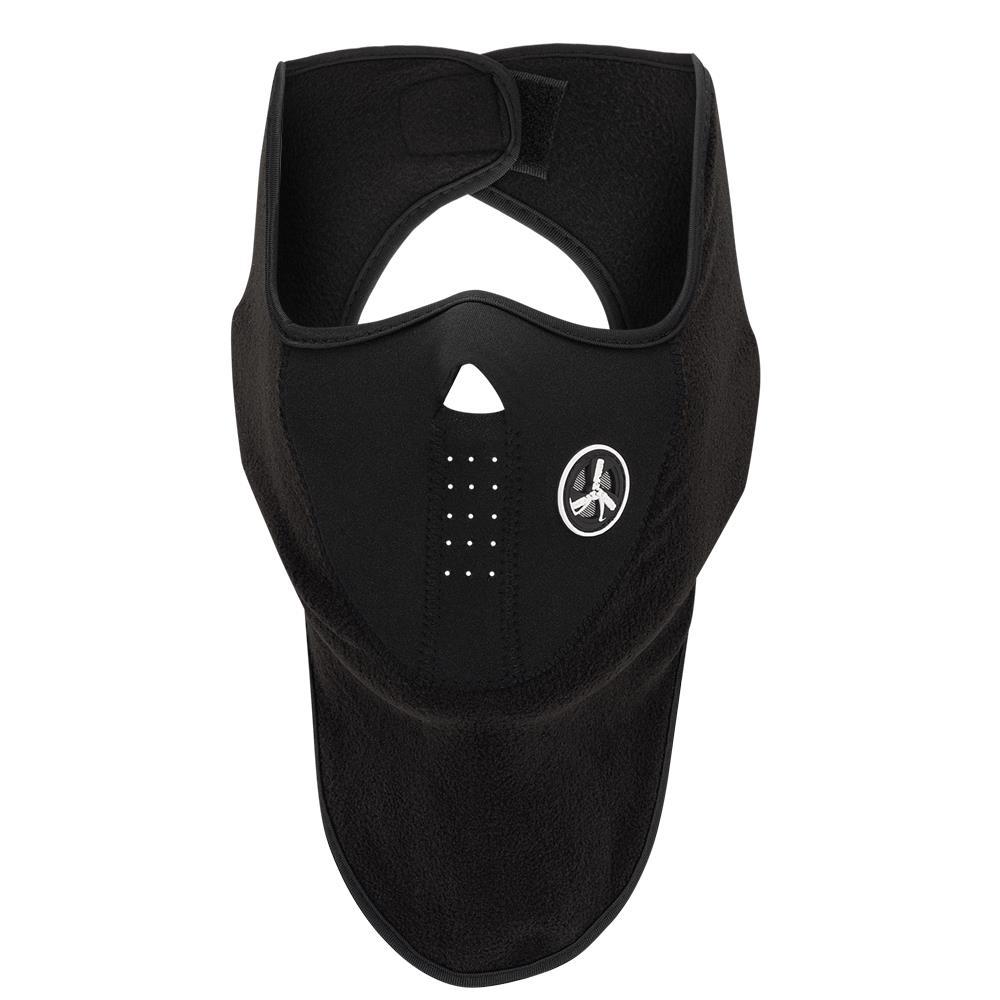 Black Fleece Face Mask with Neoprene Mouthpiece - O/S