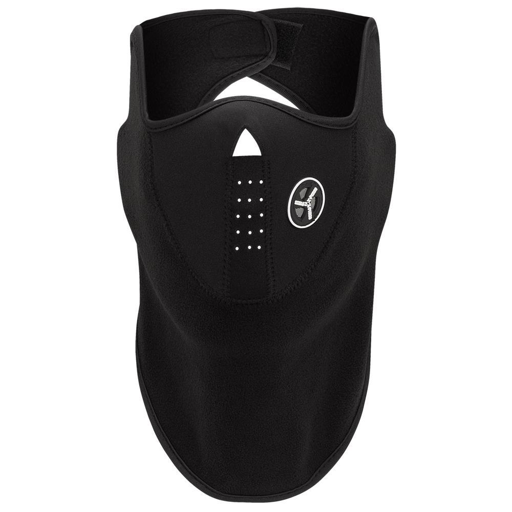 Black Fleece Face Mask with Neoprene Mouthpiece - O/S -Premium Weight