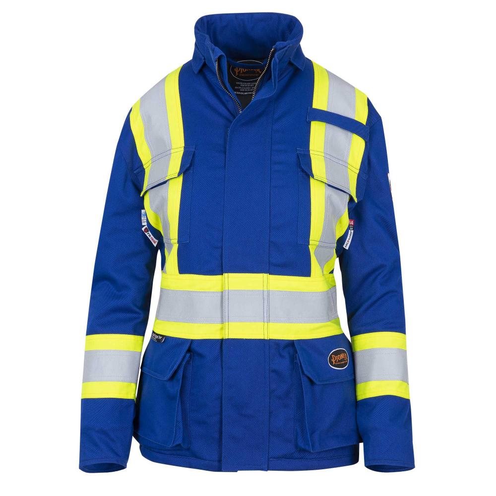 Women&#39;s FR-Tech® Hi-Vis FR/Arc-Rated Quilted Safety Parka - Royal Blue - XS