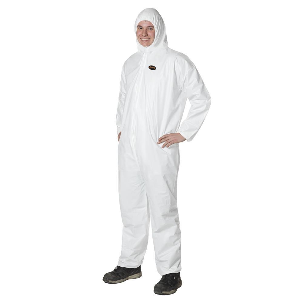 White Antistatic Microporous Coverall - L