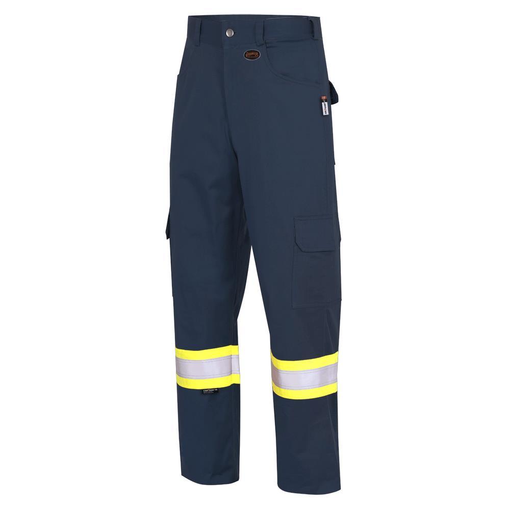 FR-Tech® Hi-Vis 88/12 7 oz FR/Arc-Rated Safety Cargo Pants - Navy - 40x32