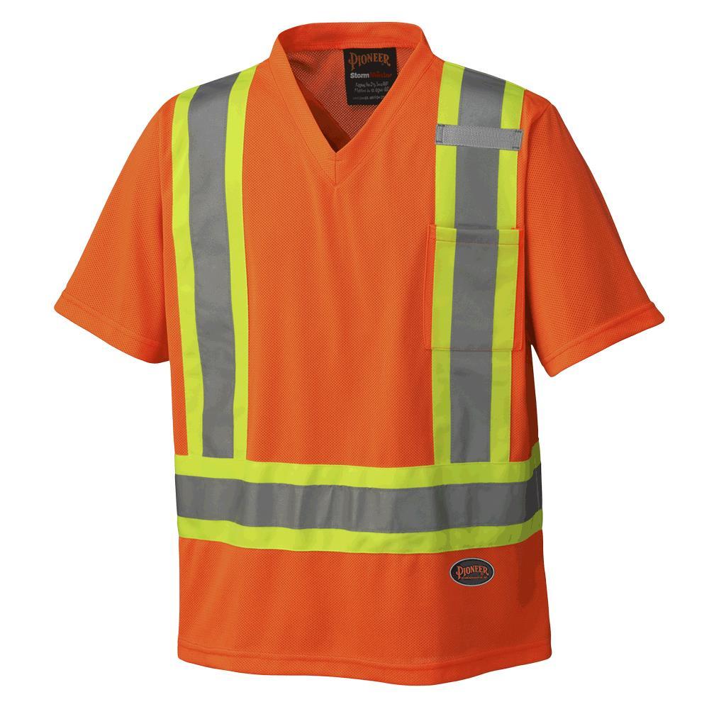 Hi-Viz Orange Traffic Micro Mesh T-Shirt - XL