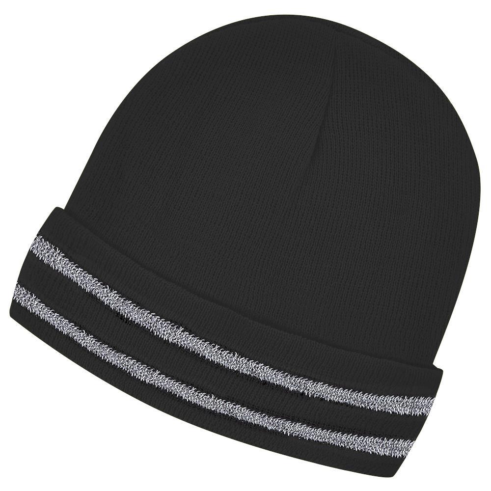 Black Lined Safety Toque - O/S
