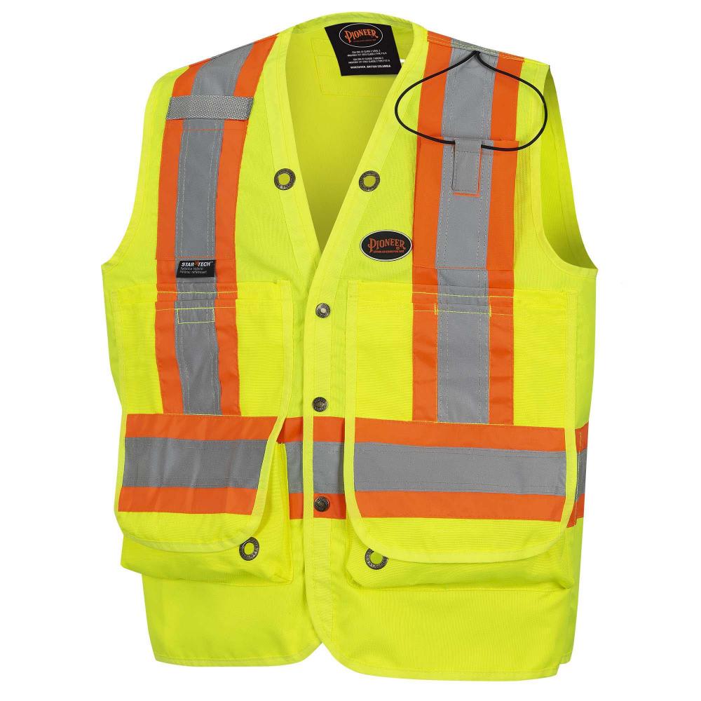 Hi-Viz Yellow/Green Surveyor&#39;s Safety Vest - S