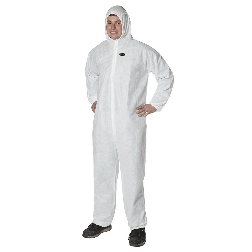 White SMS Coverall - L