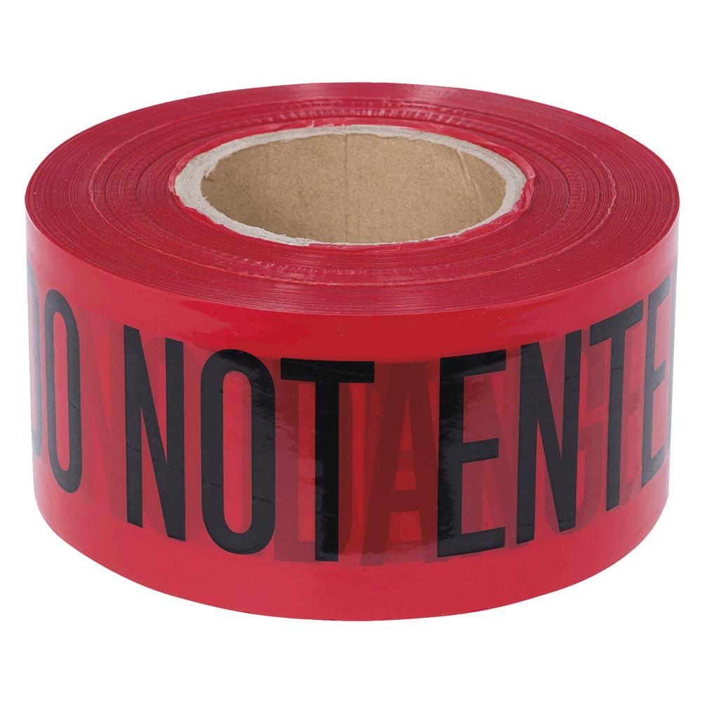Red Danger Do Not Enter Tape - 1000&#39; x 3&#34; x 0.04 mm