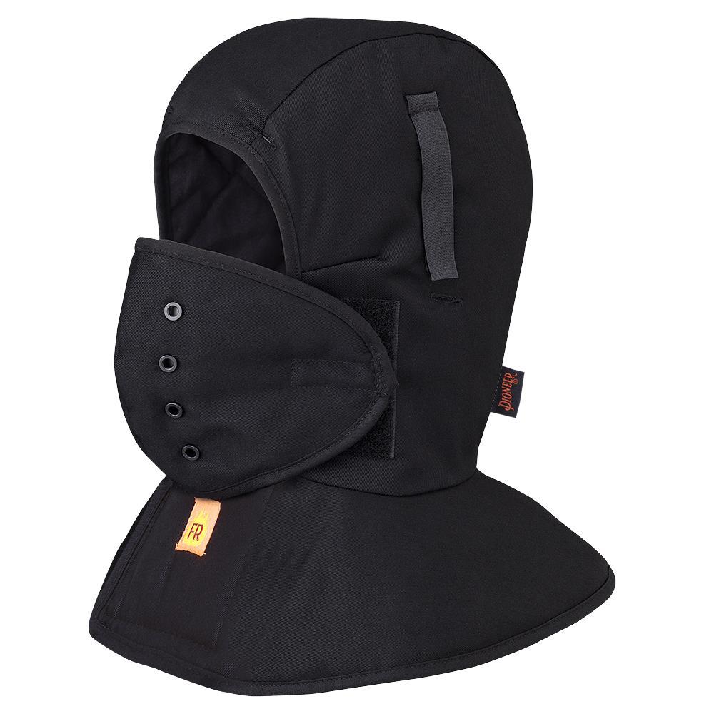 Black Flame Resistant Quilted Long Neck Hard Hat Liner - O/S