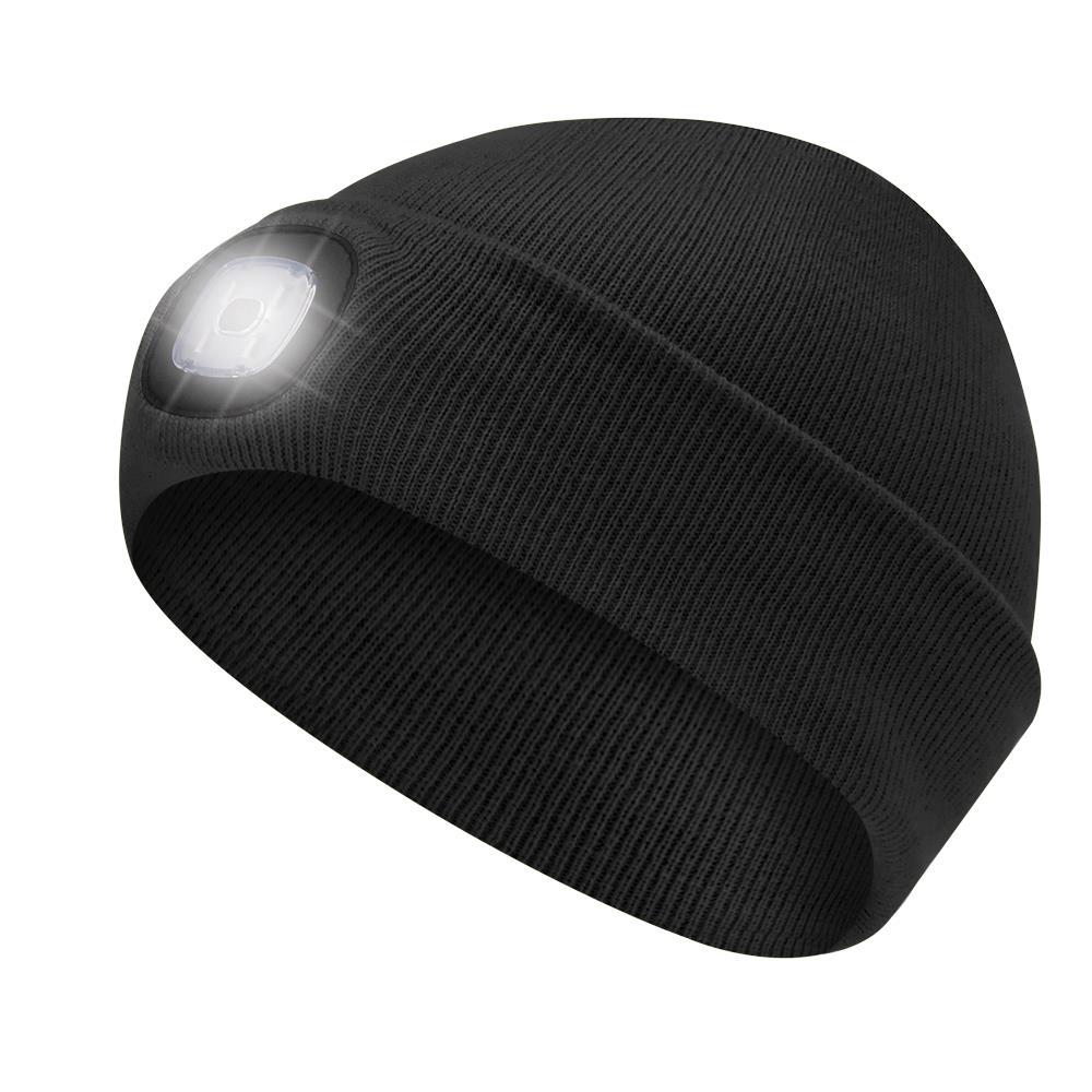 Knit Toque w/ LED Headlight Black