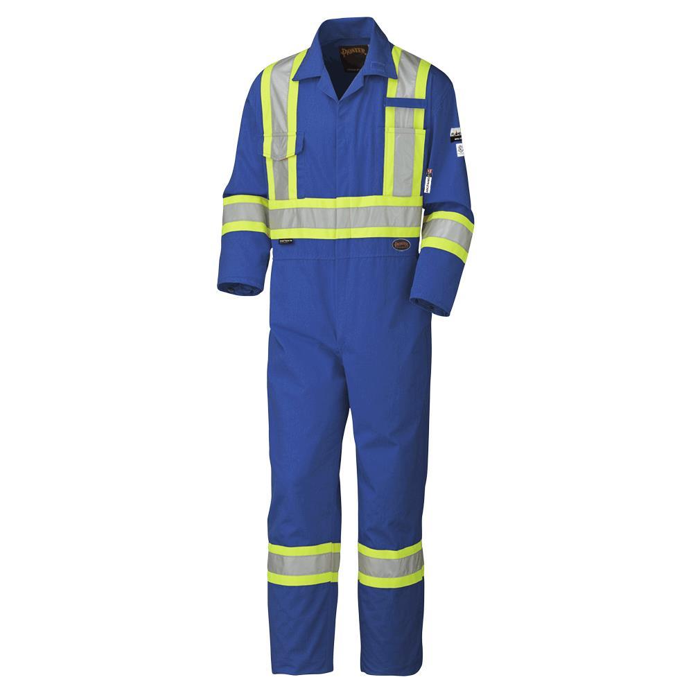 Royal Blue Flame-Gard® FR/ARC Rated 98% Cotton 2% Antistatic 6.5 oz Coverall - Tall -  60