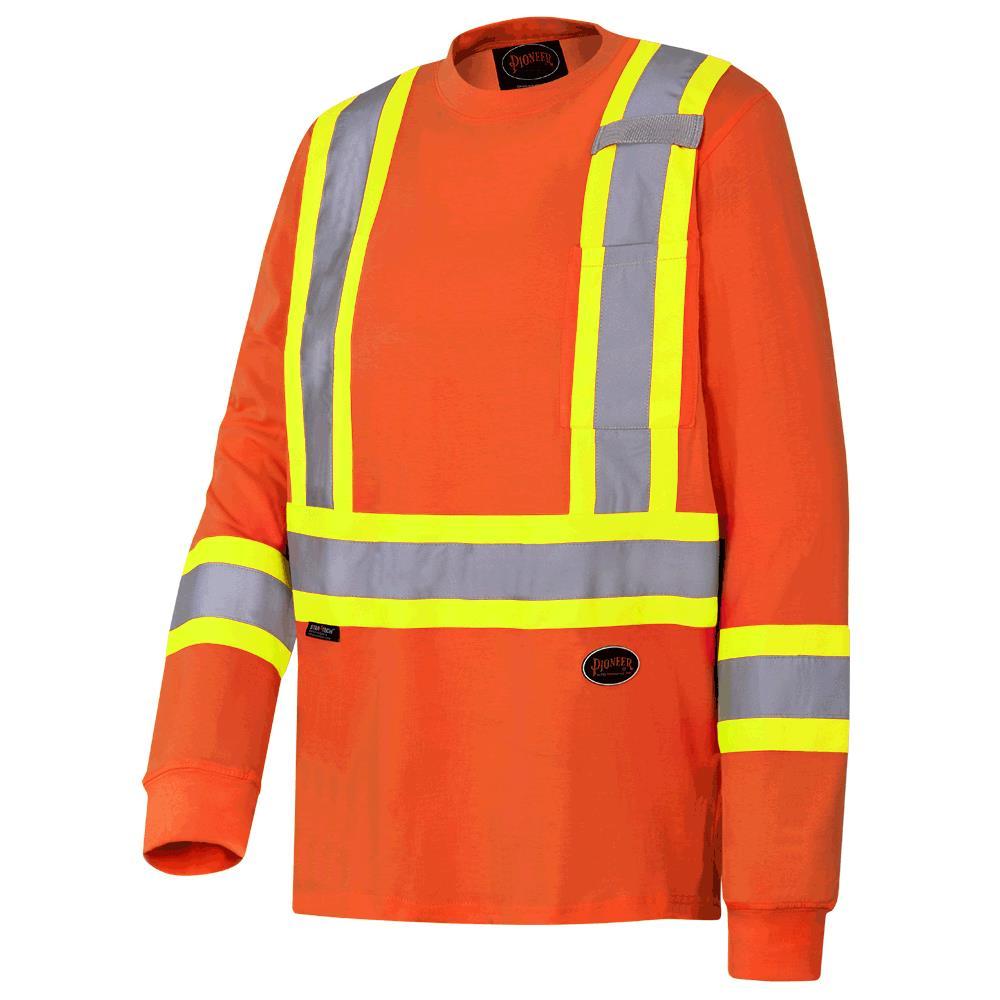 Long-Sleeved Safety Shirt Hi-Viz Orange - S