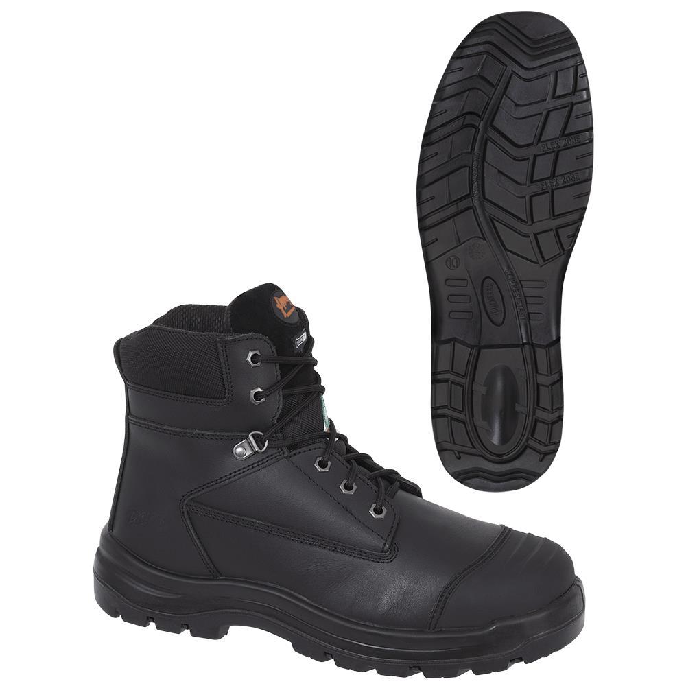 Black Leather 6&#34; Work Boot - 8.5
