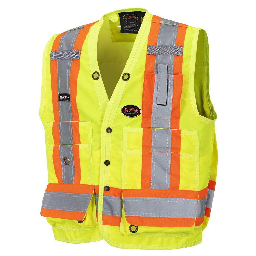 Hi-Viz Surveyor&#39;s Safety Vest - Hi-Viz Yellow/Green - S