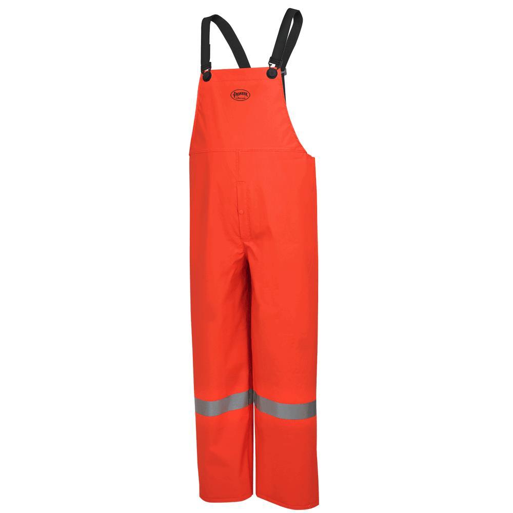 Hi-Viz Orange PVC/Polyester/PVC FR Safety Bib Pants - 3XL