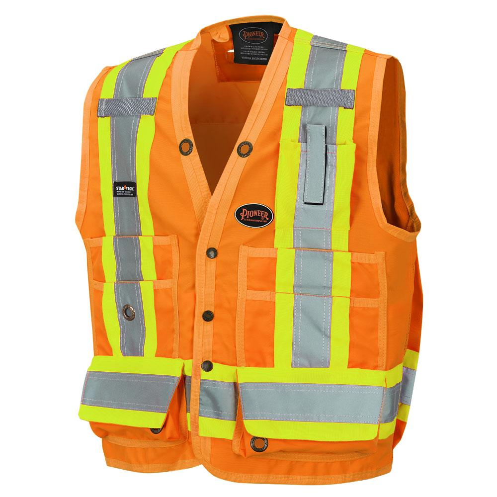 Hi-Viz Surveyor&#39;s Safety Vest - Hi-Viz Orange - S