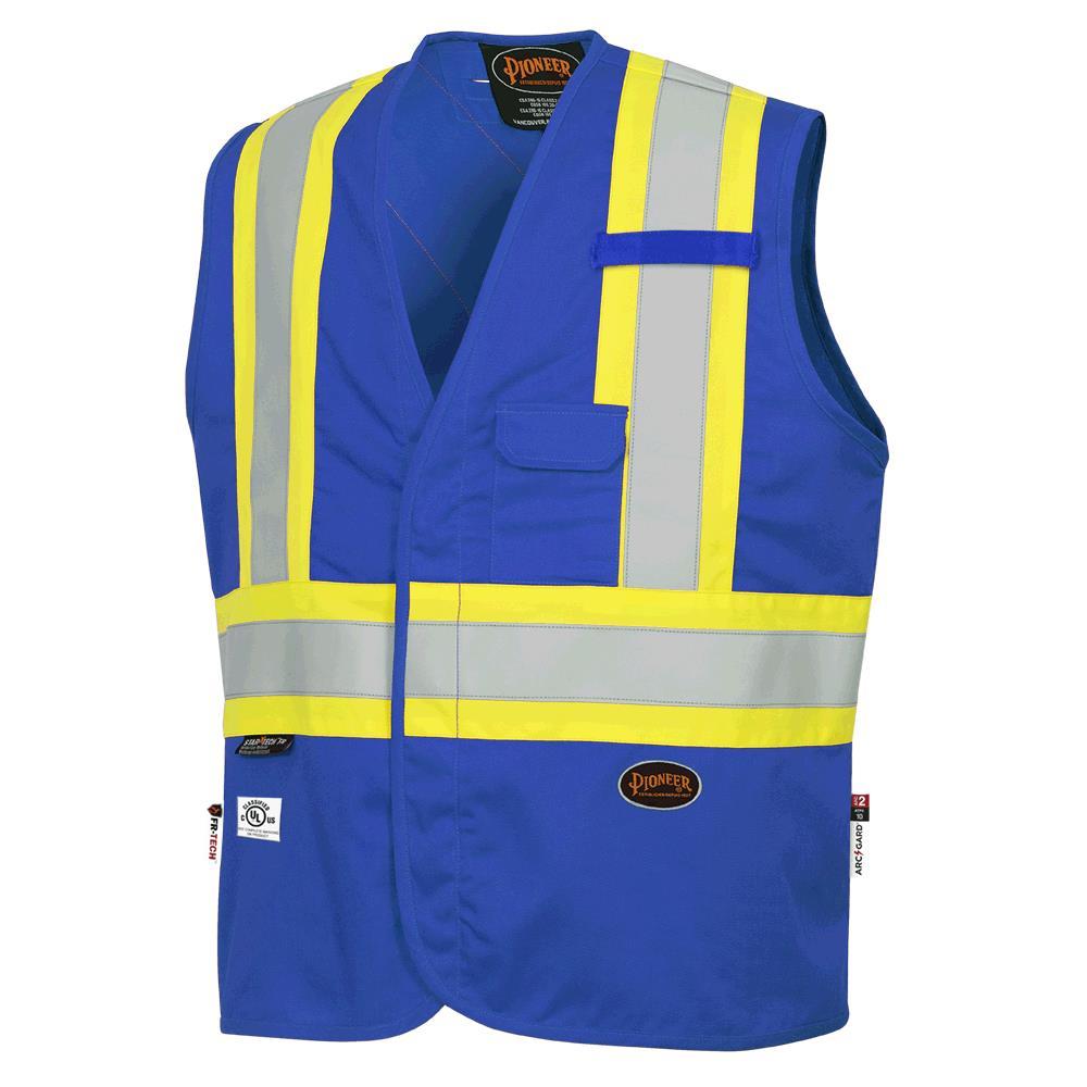 Hi-Viz FR-Tech® 88/12 7 oz Flame-Resistant Safety Vest - Royal Blue - 4XL