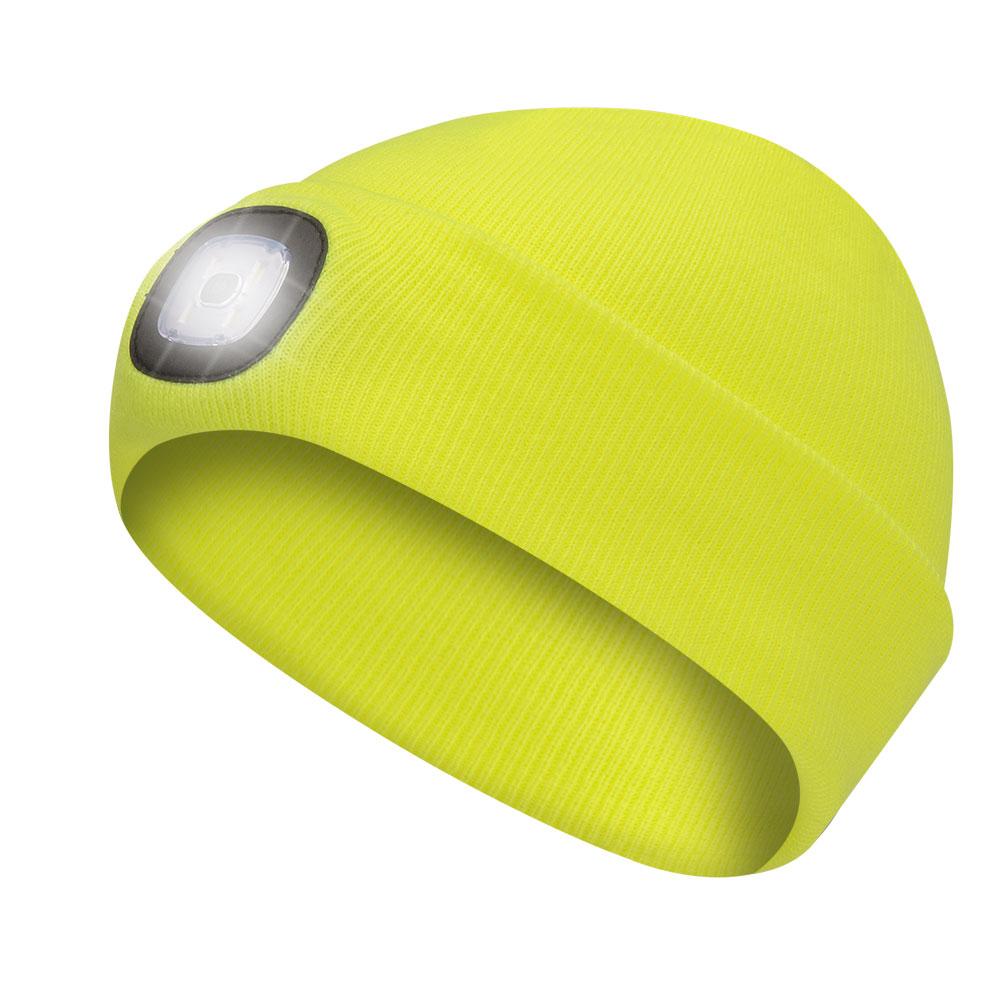 Knit Toque w/ LED Headlight - Hi-Viz Yellow