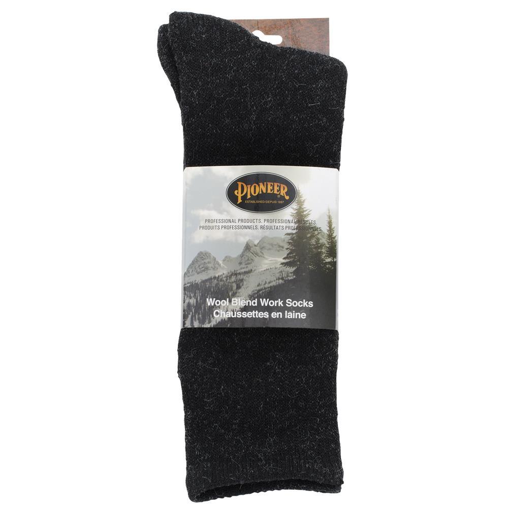 Black Thermal Wool Blend Socks - O/S