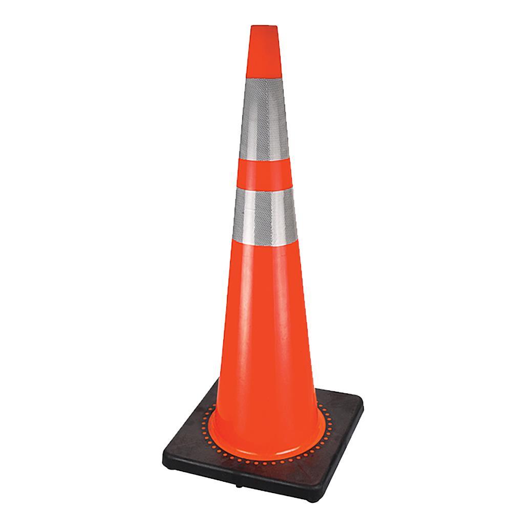 Premium PVC Flexible Safety Cone - 36&#34;/91.4 cm - 4&#34; and 6&#34; Bands