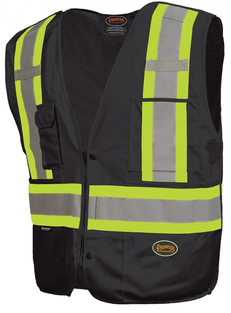 Tear-Away Mesh Back Zip Front Safety Vests - Tricot Polyester