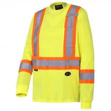 Pioneer V1050860-3XL - Long-Sleeved Safety Shirt Hi-Viz Yellow/Green - 3XL