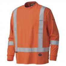 Pioneer V2580450-2XL - Hi-Viz Orange Flame Resistant Long-Sleeved Cotton Safety Shirt - 2XL