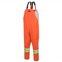 Pioneer V1082350-S - "The Rock" 300D Oxford Polyester Bib Pants with PU Coating - Hi-Viz Orange - S