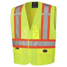 Pioneer V1020160-L/XL - Hi-Viz Safety Vest w/ Adjustable Sides  - Hi-Viz Yellow/Green - L/XL