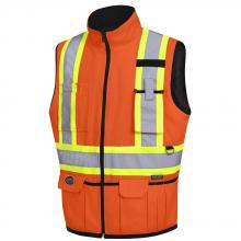 Pioneer V1022450-4XL - Hi-Viz Orange Reversible Insulated Safety Vest - 4XL