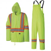 Pioneer V1080160-M - Waterproof Lightweight Safety Rain Suit - Yellow/Green - M