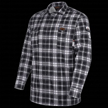 Pioneer V2520670-3XL - Flame-Gard® 100% Cotton Safety Work Shirt - Black Plaid - 3XL