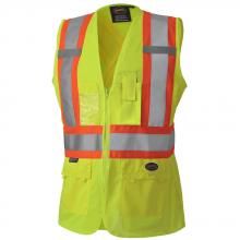 Pioneer V1021860-3XL - Hi-Viz Women's Safety Vest - Hi-Viz Yellow/Green - 3XL