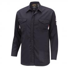 Pioneer V2540440-M - FR-TECH® Flame-Resistant Safety Shirt - Navy - M
