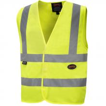 Pioneer V1031060-XL - Hi-Viz Polyester Tricot Safety Vest with 2" Tape - Hi-Viz Yellow - XL