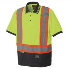 Pioneer V1051360-S - Hi-Viz Yellow/Green Birdseye Safety Polo Shirt - S
