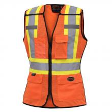 Pioneer V1023650-XL - Women's Hi-Viz Orange Safety Tear-Away Vest - XL