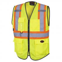 Pioneer V1023860-XL - Hi-Viz Zip-Front Safety Vest - Hi-Viz Yellow/Green - XL