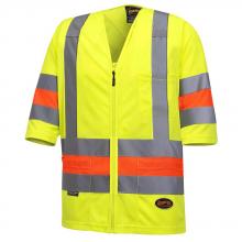 Pioneer V1190960-S - Hi-Viz Yellow Short-Sleeved Quebec Traffic Control Shirt - S