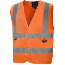 Pioneer V1031050-S - Hi-Viz Polyester Tricot Safety Vest with 2" Tape - Hi-Viz Orange - S