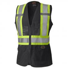 Pioneer V1021870-L - Hi-Viz Women's Safety Vest - Black - L