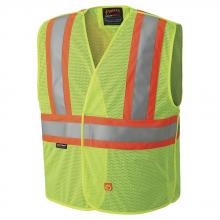 Pioneer V2510860-4/5XL - Hi-Viz Yellow/Green Flame Resistant Safety Vest - 4/5XL
