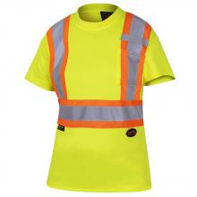 Pioneer V1051860-XS - Hi-Viz Yellow Women's Birdseye Safety T-Shirt - XS