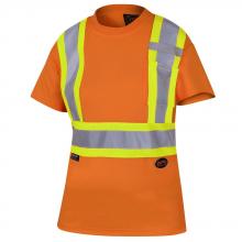 Pioneer V1051850-4XL - Hi-Viz Orange Women's Birdseye Safety T-Shirt - 4XL
