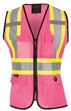 Pioneer V1021840U-M - Women's Safety Vest Tricot Poly Interlock