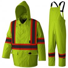 Pioneer V1080260-L - Hi-Viz Yellow/Green 210D Oxford Polyester/PVC Waterproof Suit - L