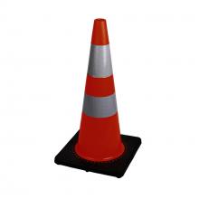 Pioneer V6200550-O/S - Premium PVC Flexible Safety Cone - 28"/71 cm - 4" and 6" High-Luminance Bands