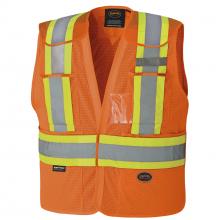 Pioneer V1021450-S/M - Hi-Viz Orange Drop Shoulder Safety Tear-Away Vest - S/M