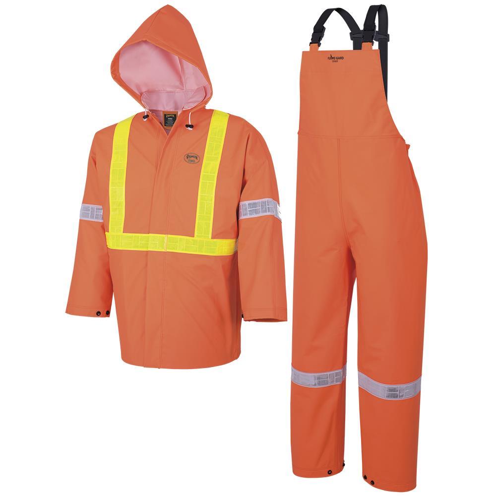 Element FR™ 3-Piece Safety Rainsuits - PVC - Hi-Viz Orange - XL
