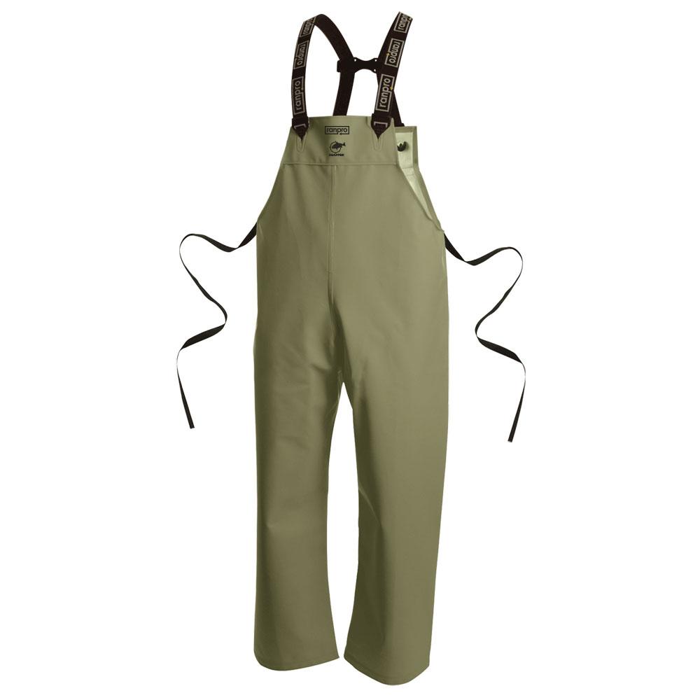 Snapper® Waterproof Bib Pants - PVC Coated Polyester/Cotton - Green - L